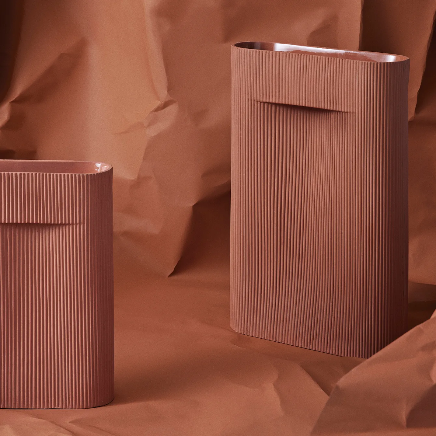 Ridge vas 35 cm, Terracotta Muuto