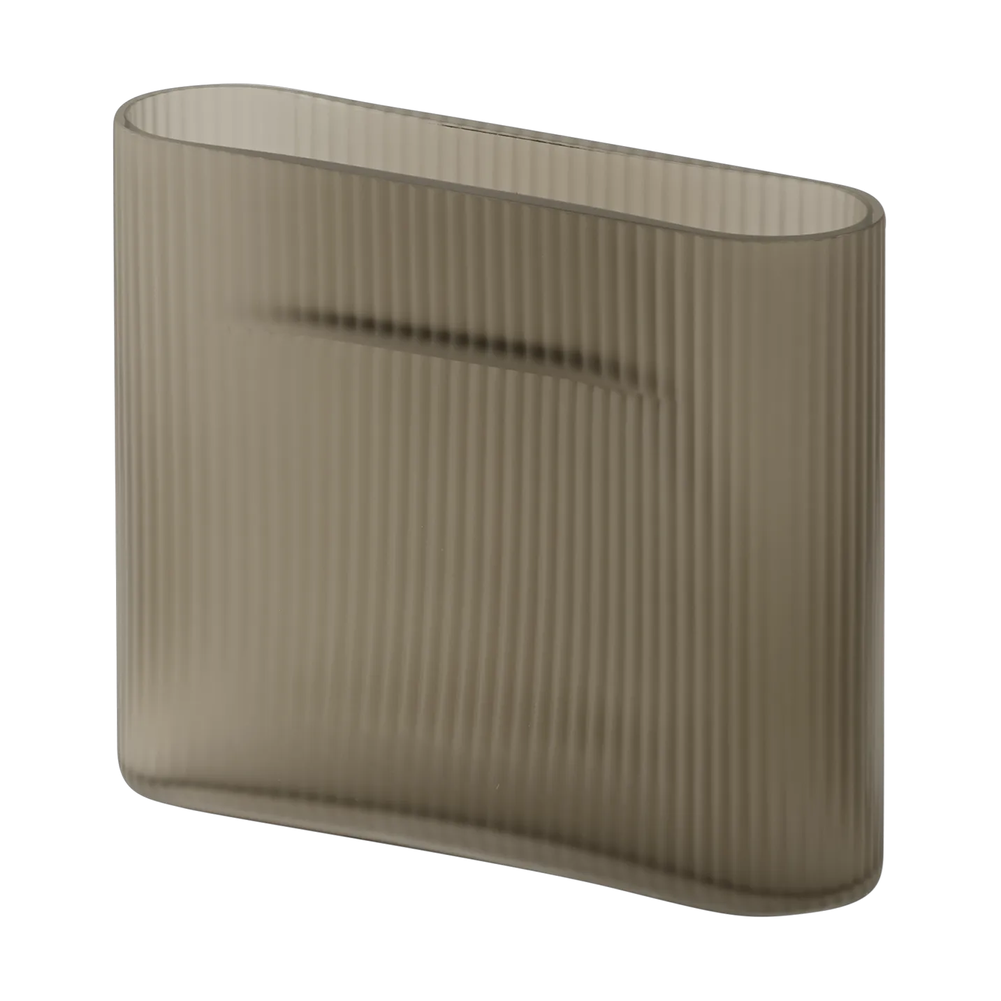 Ridge vas frostat glas 16,5 cm, Taupe Muuto