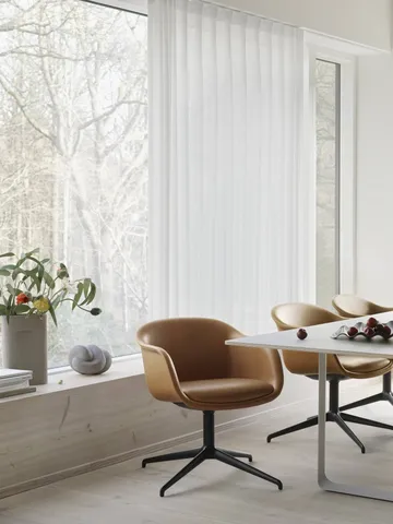 Ridge vas frostat glas 35 cm - Light orange - Muuto