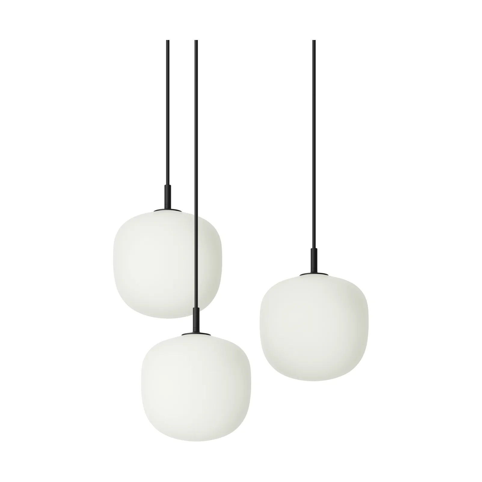 Rime Pendant Cluster 3 pendel, Black, Ø18 cm Muuto