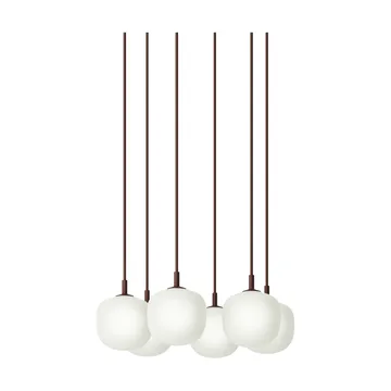 Rime Pendant Cluster 6 pendel - Deep red, Ø12 cm - Muuto