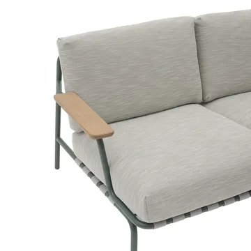 Settle 2-sits soffa - Ribbed Weave 2 Dark green - Muuto
