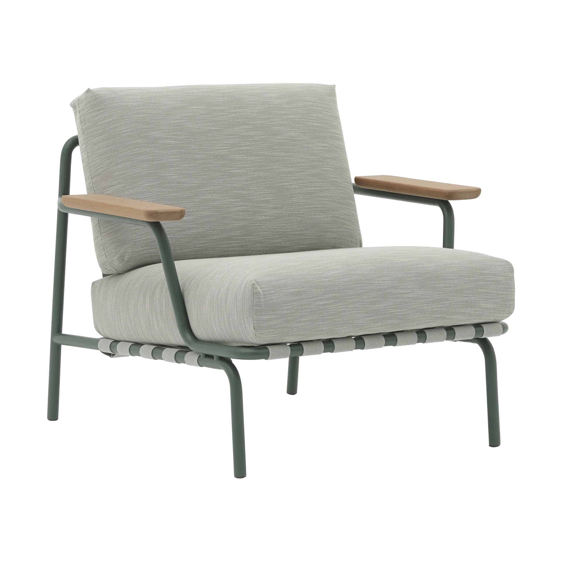 Settle Lounge Chair loungefåtölj, Ribbed Weave 2 Dark green Muuto