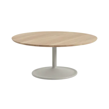 Soft soffbord Ø95 cm - Solid oak-grey - Muuto