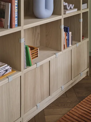 Stacked förvaringssystem bokhylla konfiguration 1 - Brown Green - Muuto