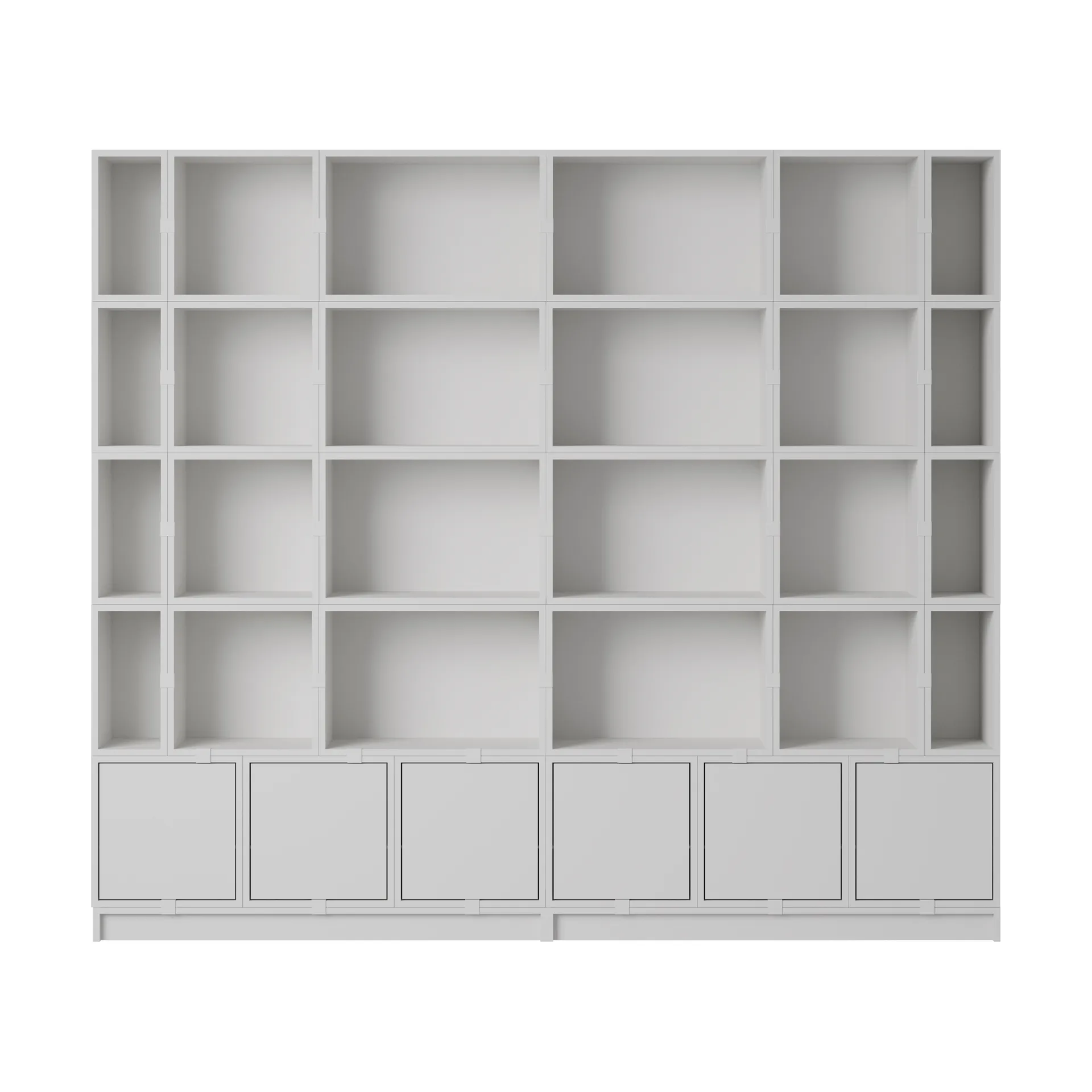 Stacked förvaringssystem bokhylla konfiguration 1, Grey Muuto