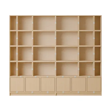 Stacked förvaringssystem bokhylla konfiguration 1 - Oak - Muuto