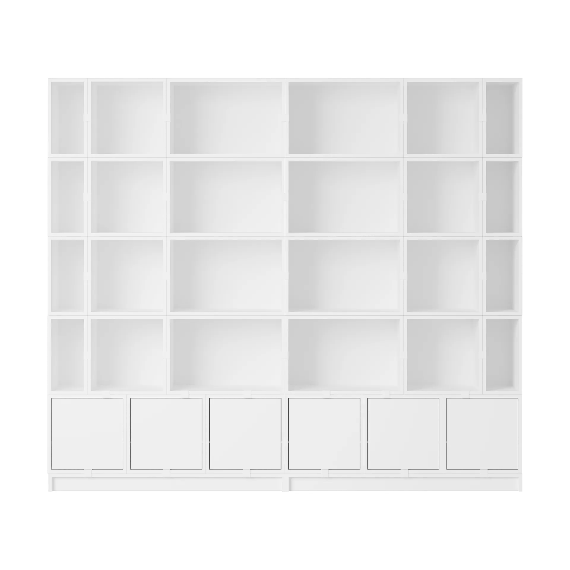 Stacked förvaringssystem bokhylla konfiguration 1, White Muuto