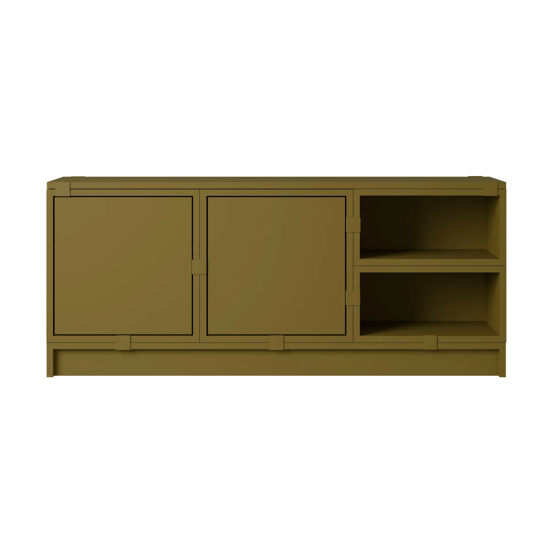 Stacked förvaringssystem hall konfiguration 2, Brown green Muuto