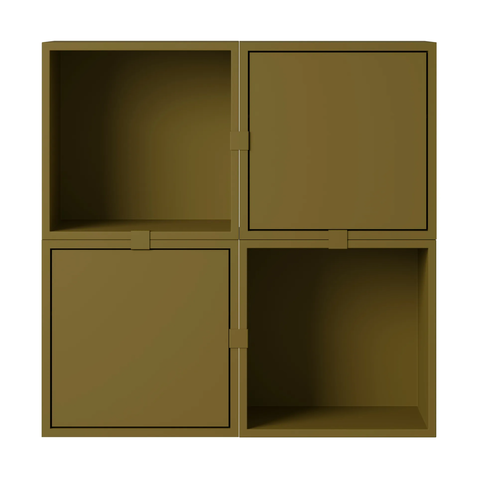 Stacked förvaringssystem hall konfiguration 4, Brown green Muuto