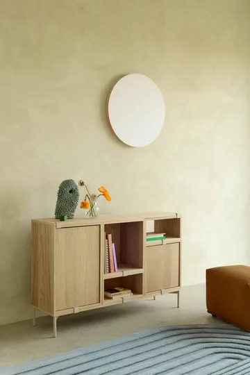 Stacked förvaringssystem med ryggskiva medium - Oak - Muuto