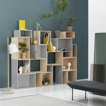Stacked förvaringssystem medium - Light grey - Muuto