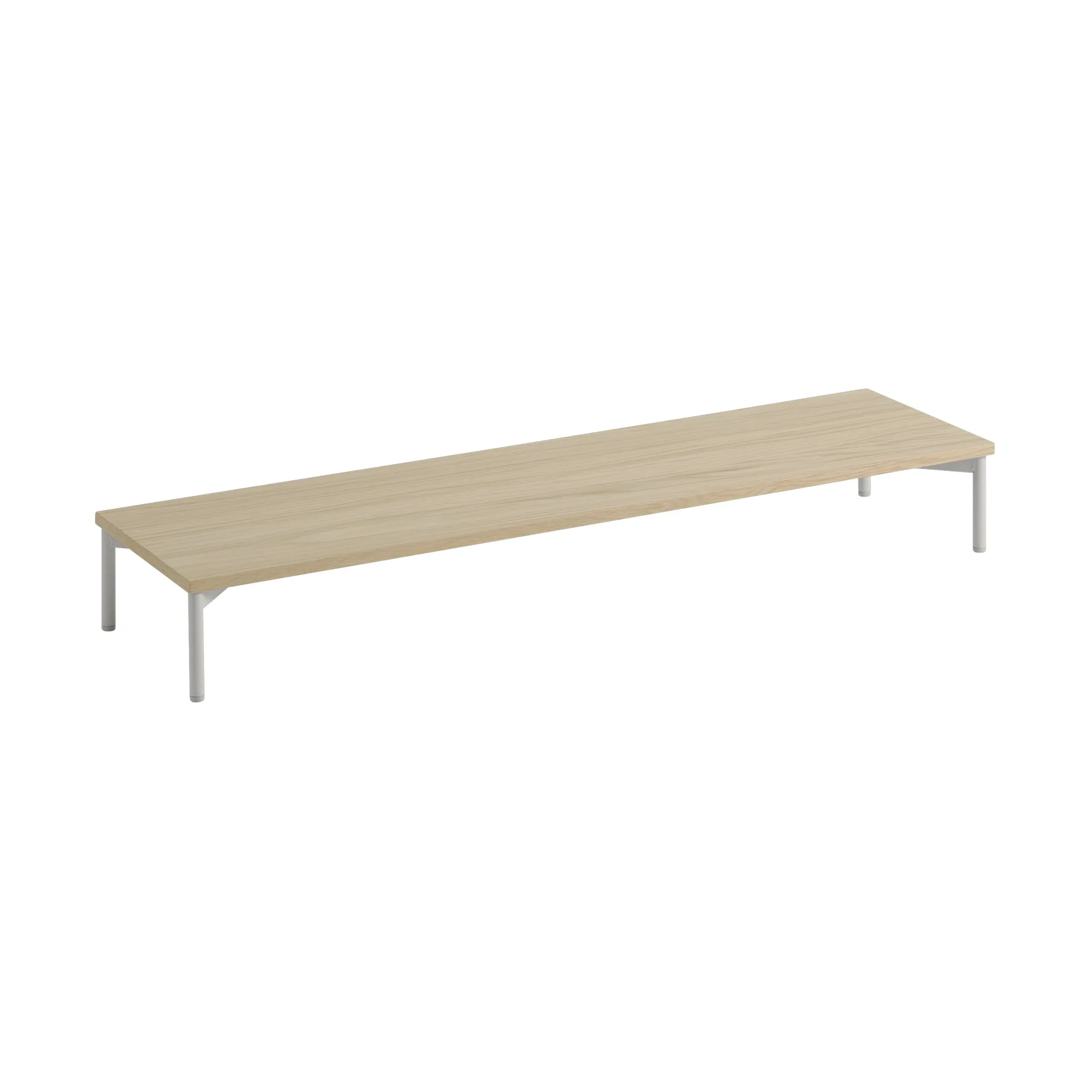 Stacked förvaringssystem podium w. tube base 131x35 cm, Ek-grey Muuto
