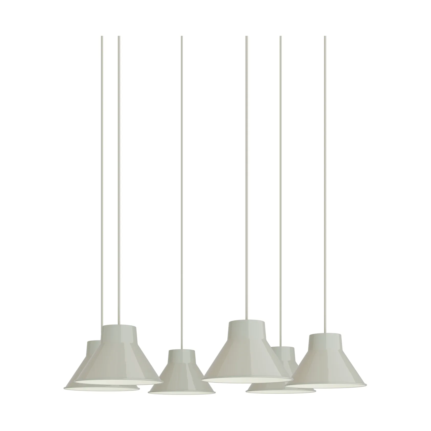 Top Pendant Cluster 6 pendel, Grey, Ø21 cm Muuto