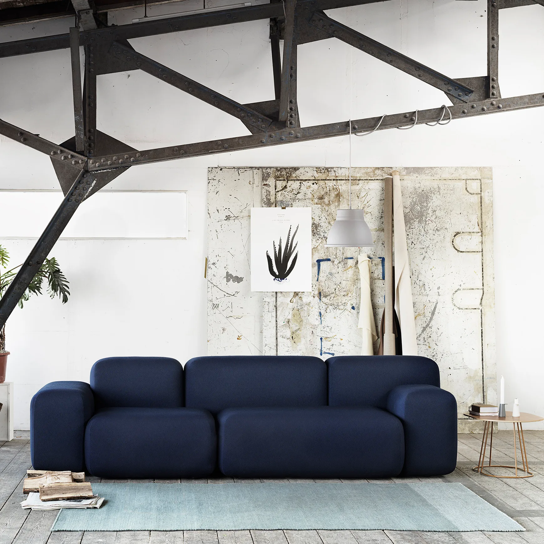 Varjo matta 200x300 cm, blå Muuto