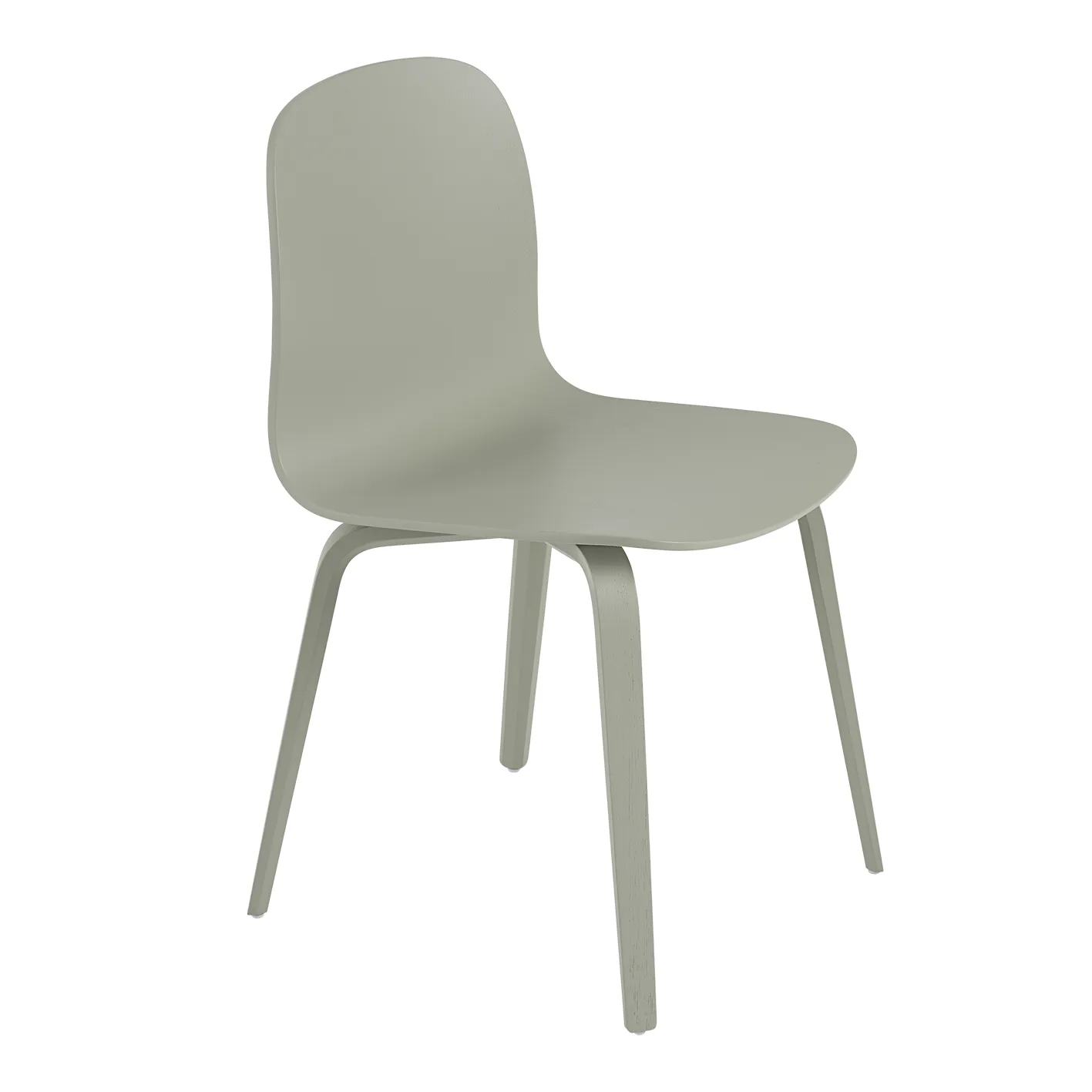 Visu stol träbas, Dusty green Muuto
