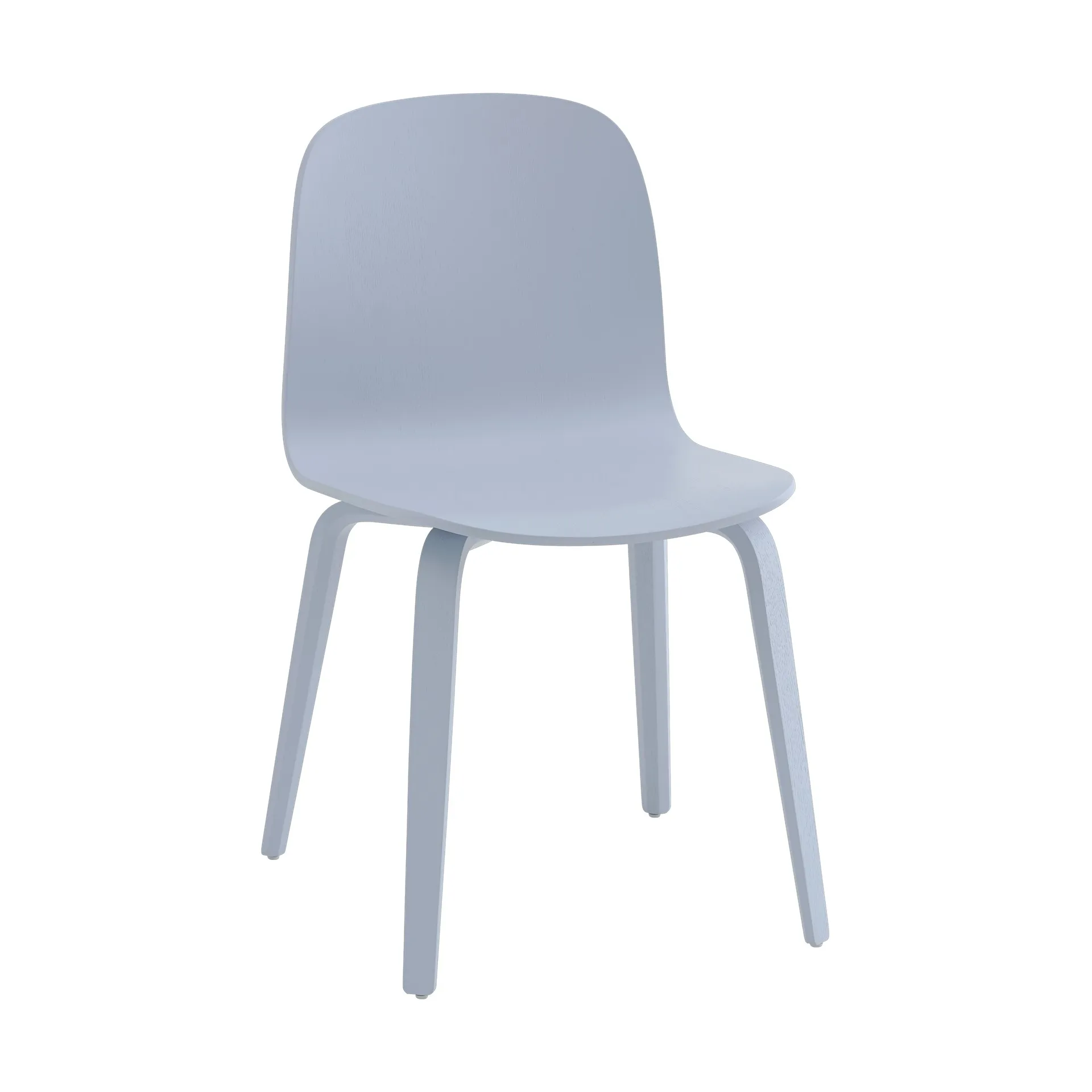 Visu stol träbas, Light blue Muuto