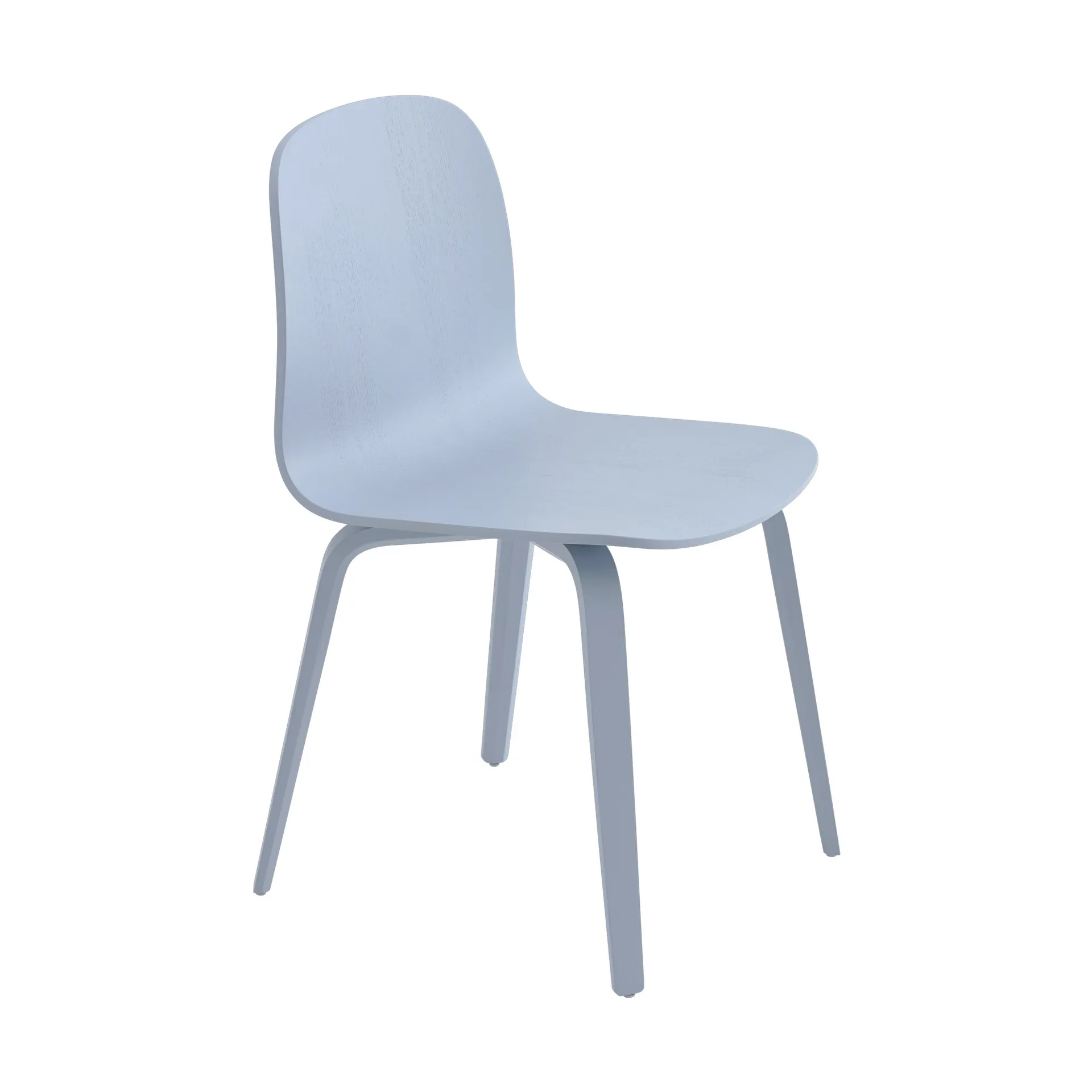 Visu stol träbas, Light blue Muuto