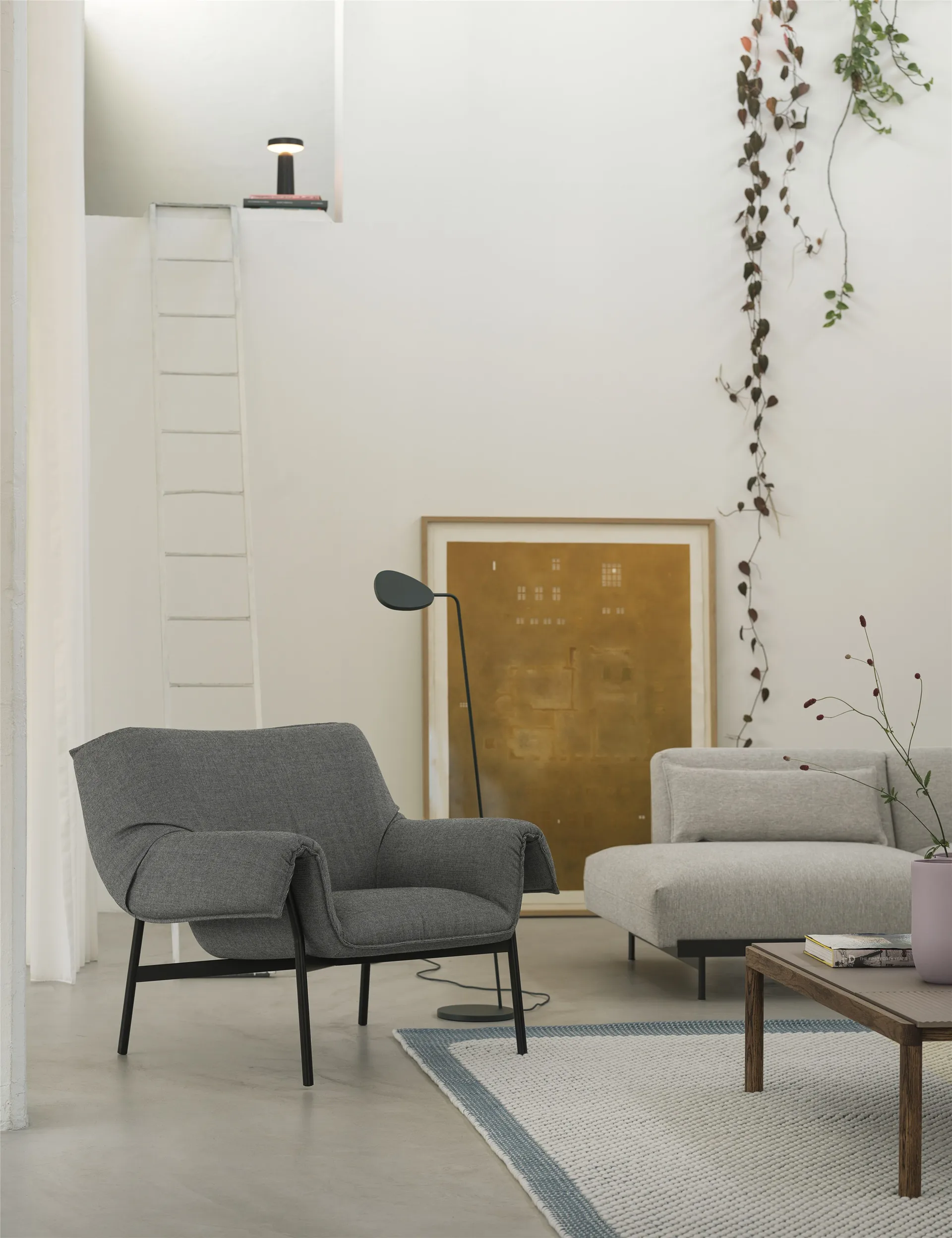 Wrap Lounge Chair loungestol, Sabi 151-black Muuto