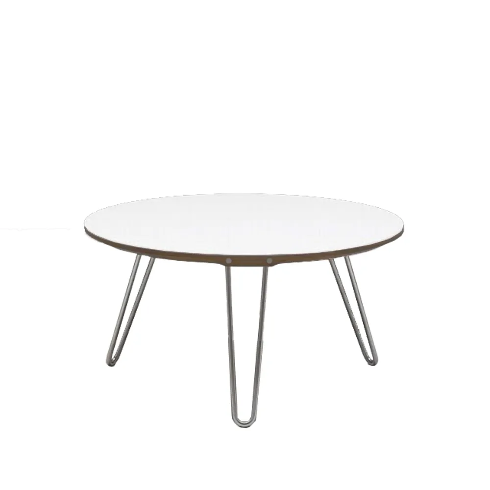 AK 1811 soffbord, Corian/valnöt, högt, ben rostfritt stål Naver Collection