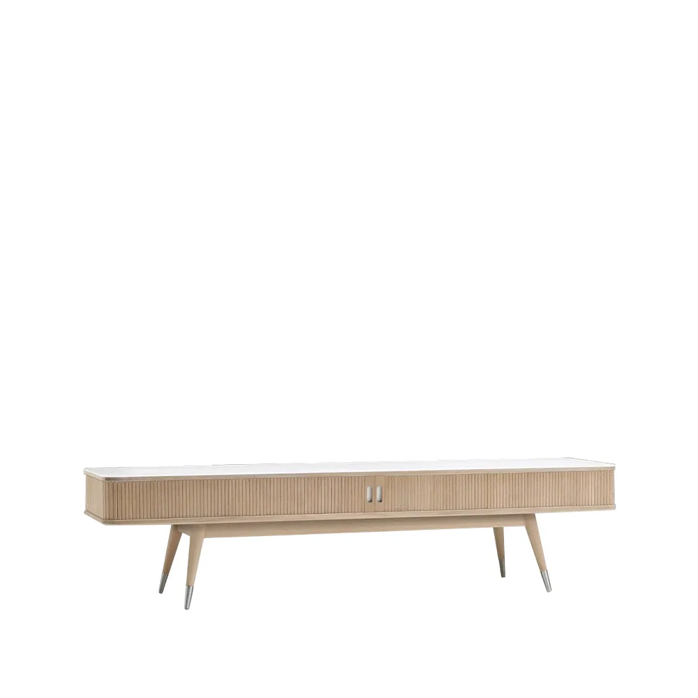 AK 2720 tv skåp, ek vitolja, point träben, corian top  Naver Collection