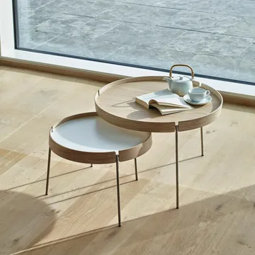 AK 710 bord - ek vitolja, fanér/vit laminat - Naver Collection