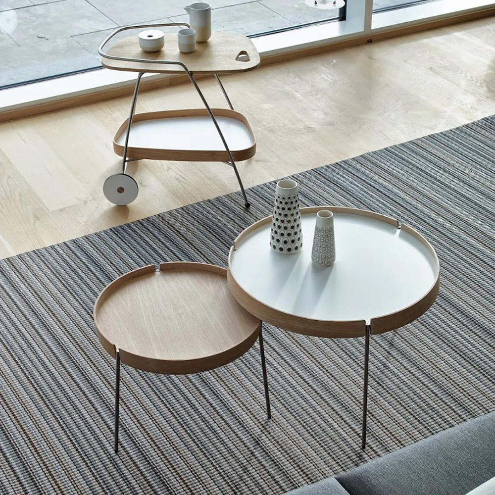 AK 710 bord, ek vitolja, fanér/vit laminat Naver Collection