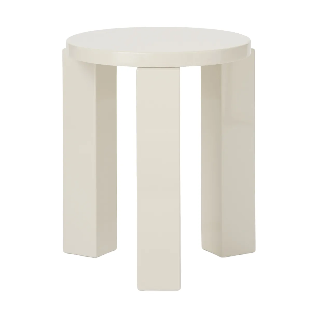 Atlas rund pall, Creme, Ø36x44 cm New Works