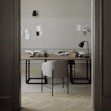 Florence matbord rektangulärt - Smoked oak, svart stativ - New Works