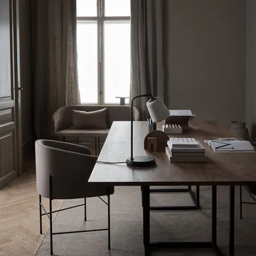 Florence matbord rektangulärt - Smoked oak, svart stativ - New Works