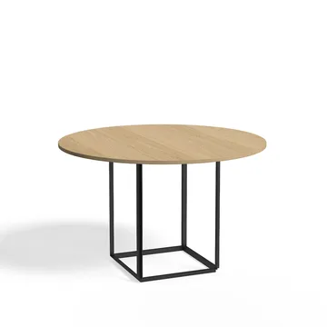 Florence matbord runt - natural oak, ø120 cm, svart stativ - New Works