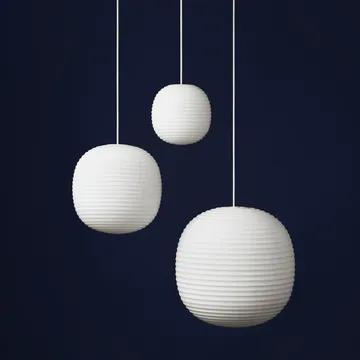 Lantern pendel large - Frosted white opal glass - New Works