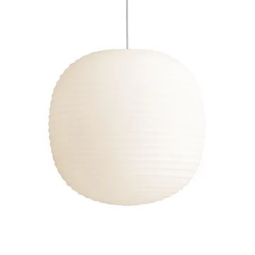 Lantern pendel medium - Frosted white opal glass - New Works