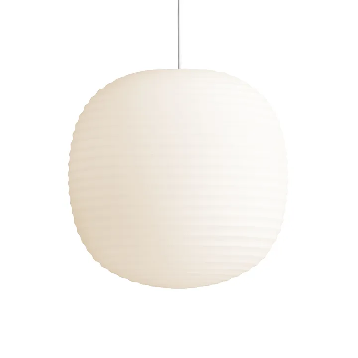 Lantern pendel medium - Frosted white opal glass - New Works