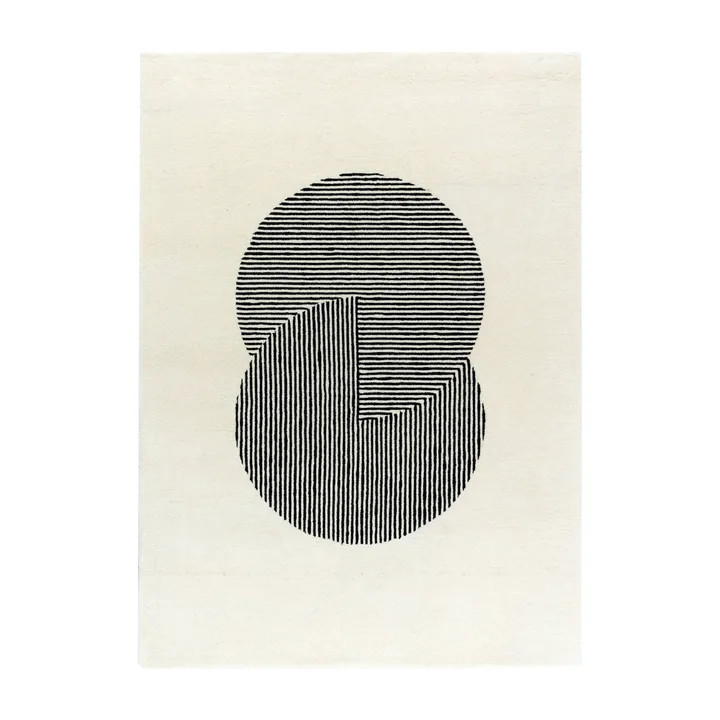 Circles ullmatta naturvit - 170x240 cm - NJRD