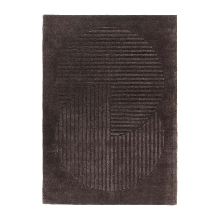 Levels Circles ullmatta - Brun, 200x300 cm - NJRD