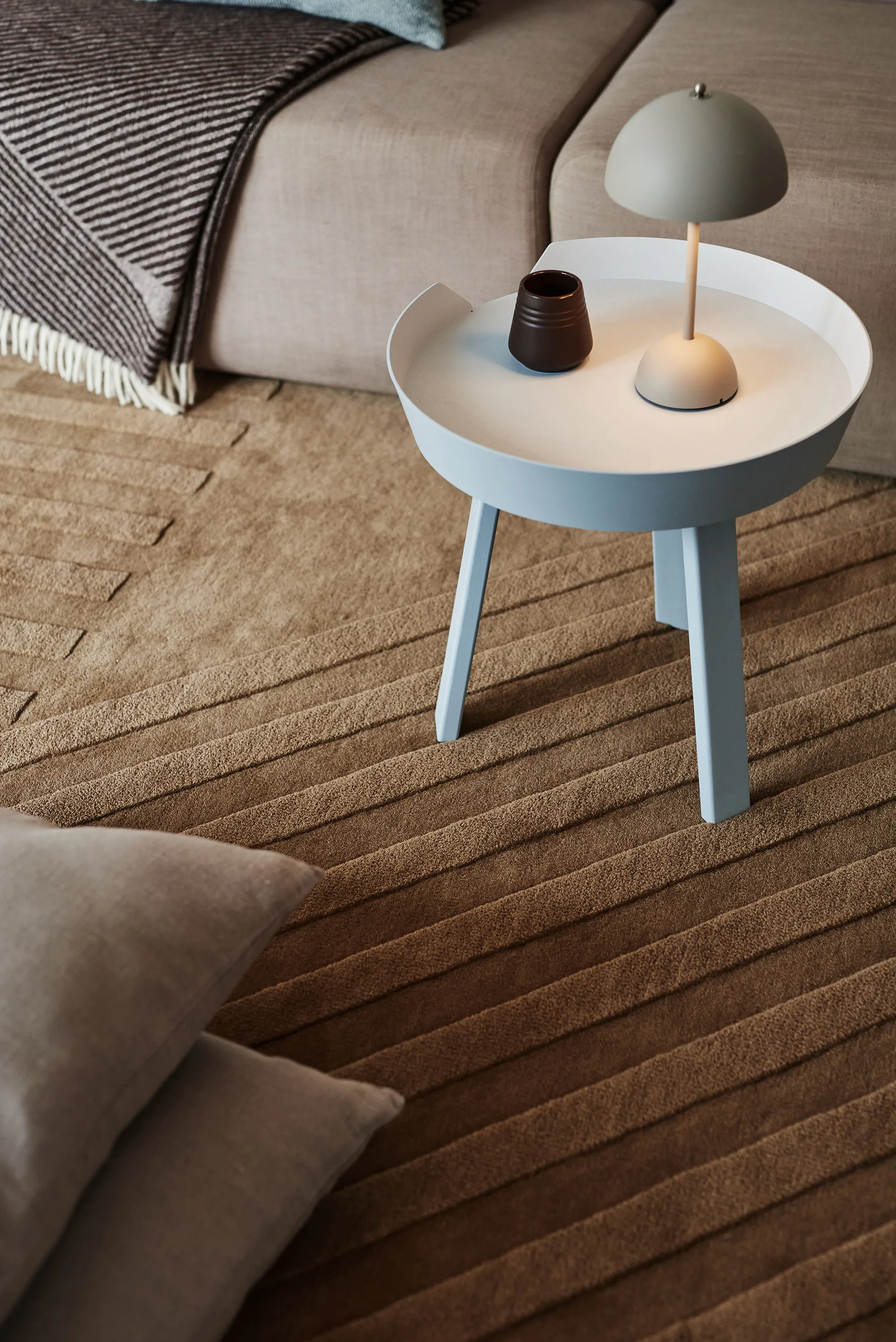 Levels Stripes ullmatta, Beige, 200x300 cm NJRD
