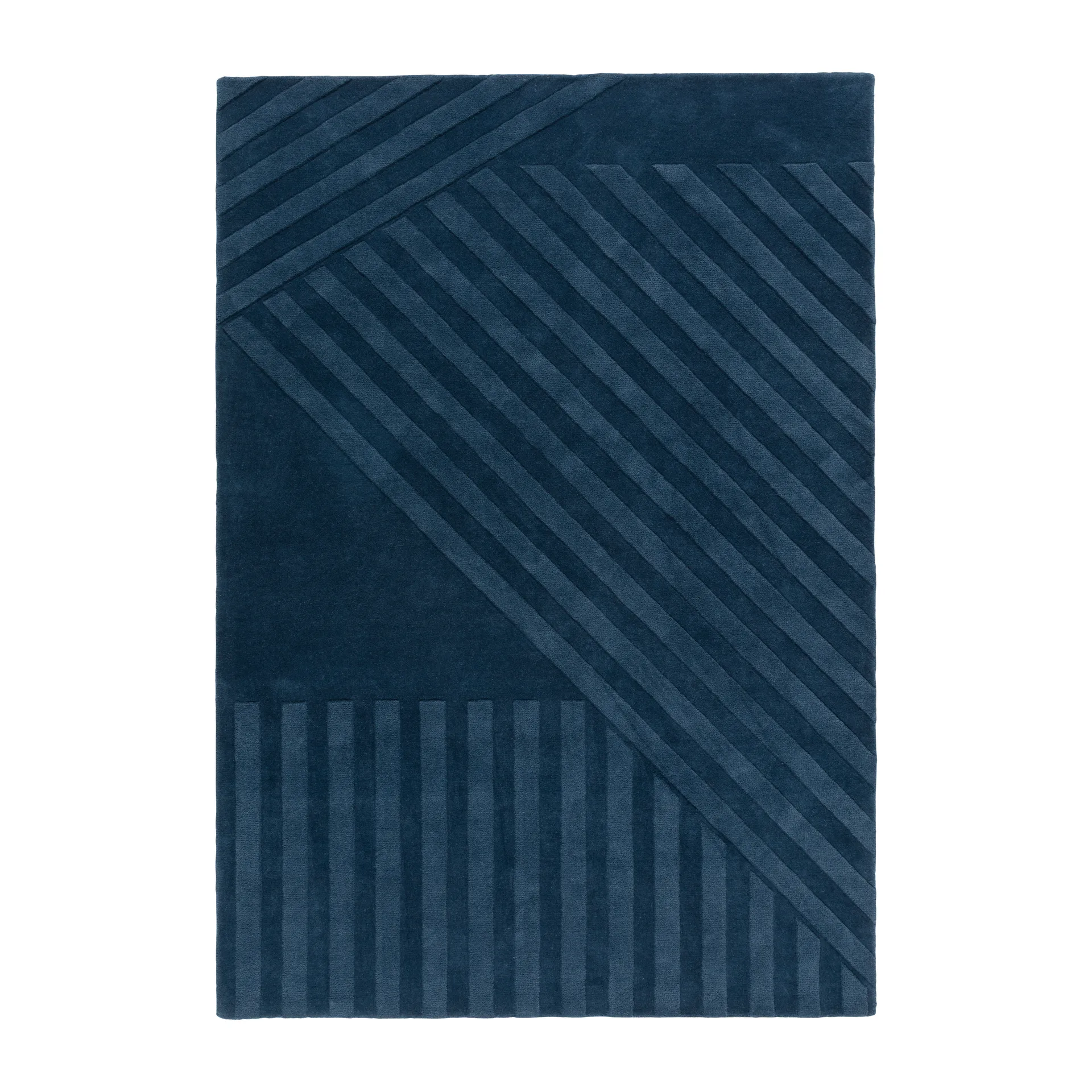 Levels Stripes ullmatta, Blå, 200x300 cm NJRD