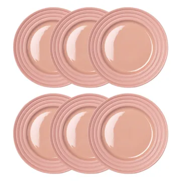 Lines assiett Ø21 cm 6-pack - Rosa - NJRD