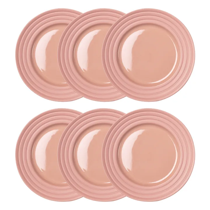 Lines assiett Ø21 cm 6-pack - Rosa - NJRD