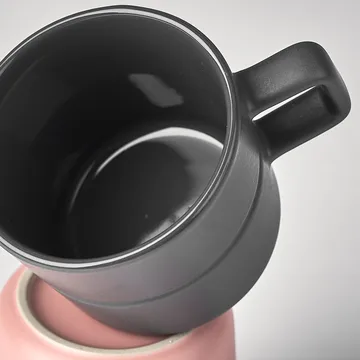 Lines mugg 30 cl 2-pack - Mörkgrå - NJRD
