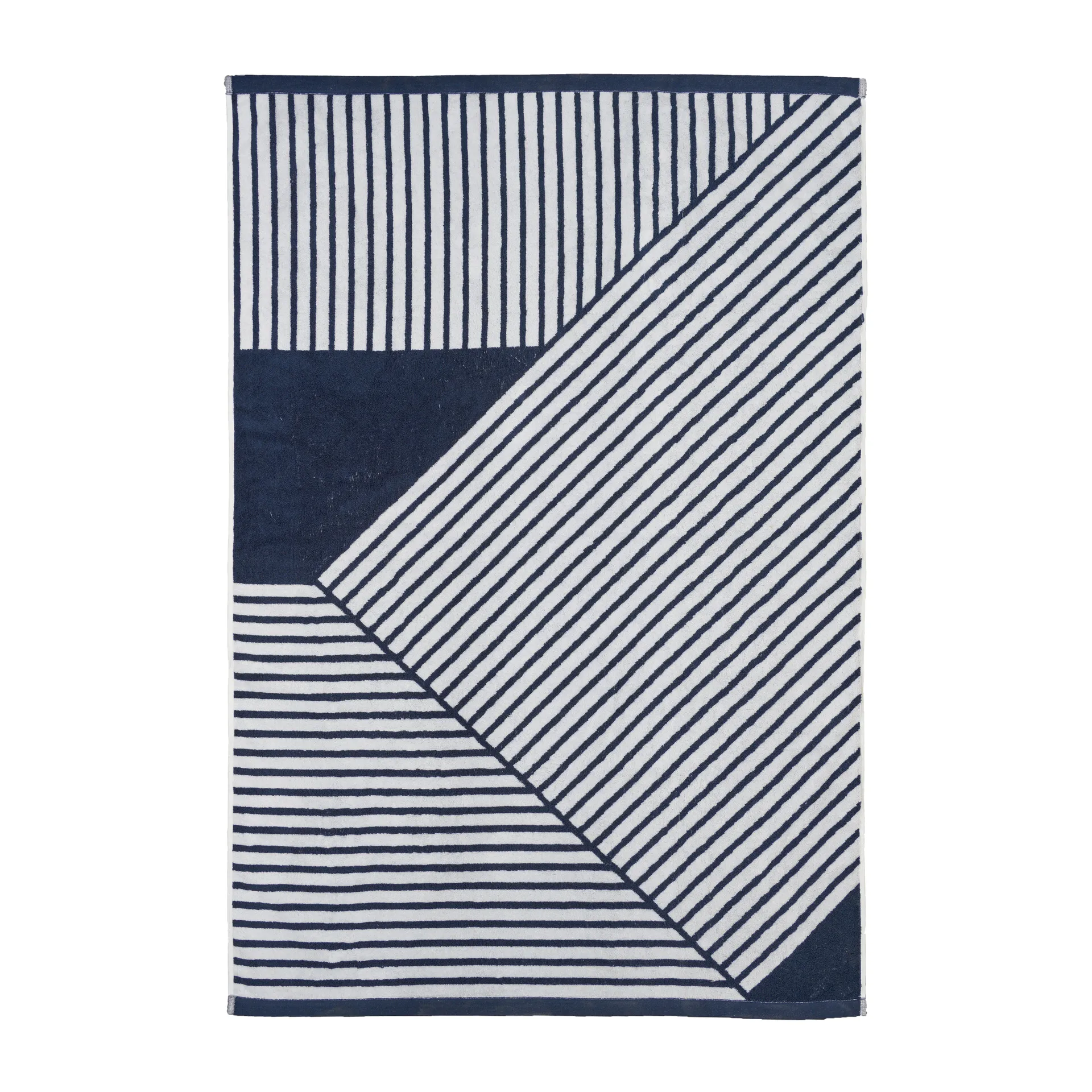 Stripes badhandduk 100x150 cm, Blå NJRD