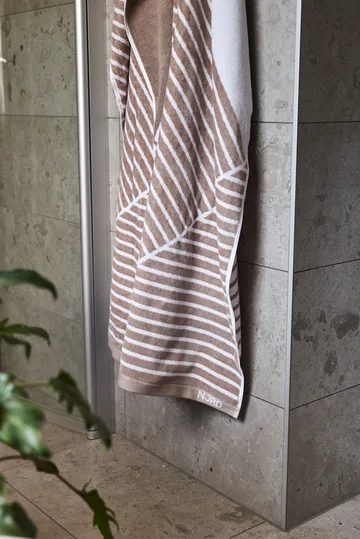 Stripes badhandduk 70x140 cm - Beige - NJRD