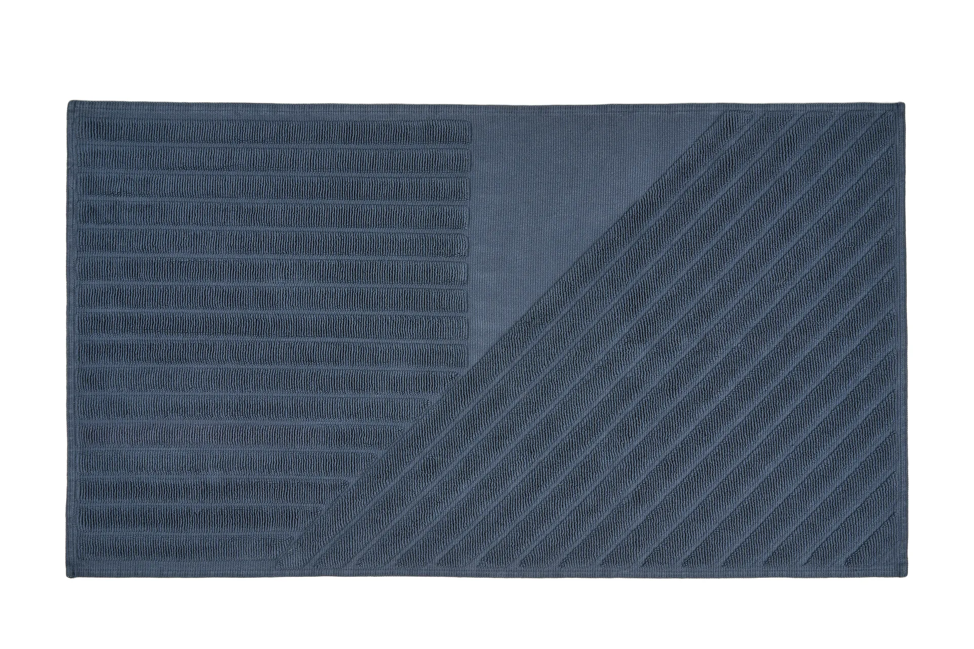 Stripes badrumsmatta 50x90 cm, Blå NJRD
