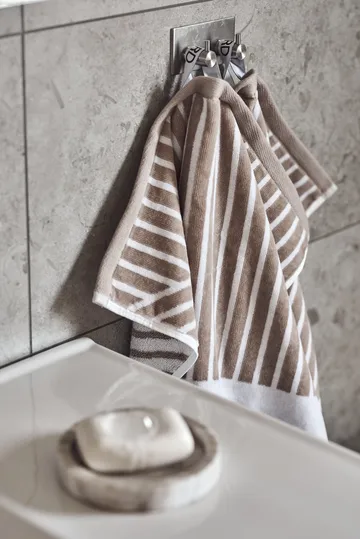 Stripes handduk 50x70 cm - Beige - NJRD