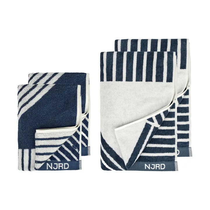 Stripes handduksset 4 delar - Blå - NJRD