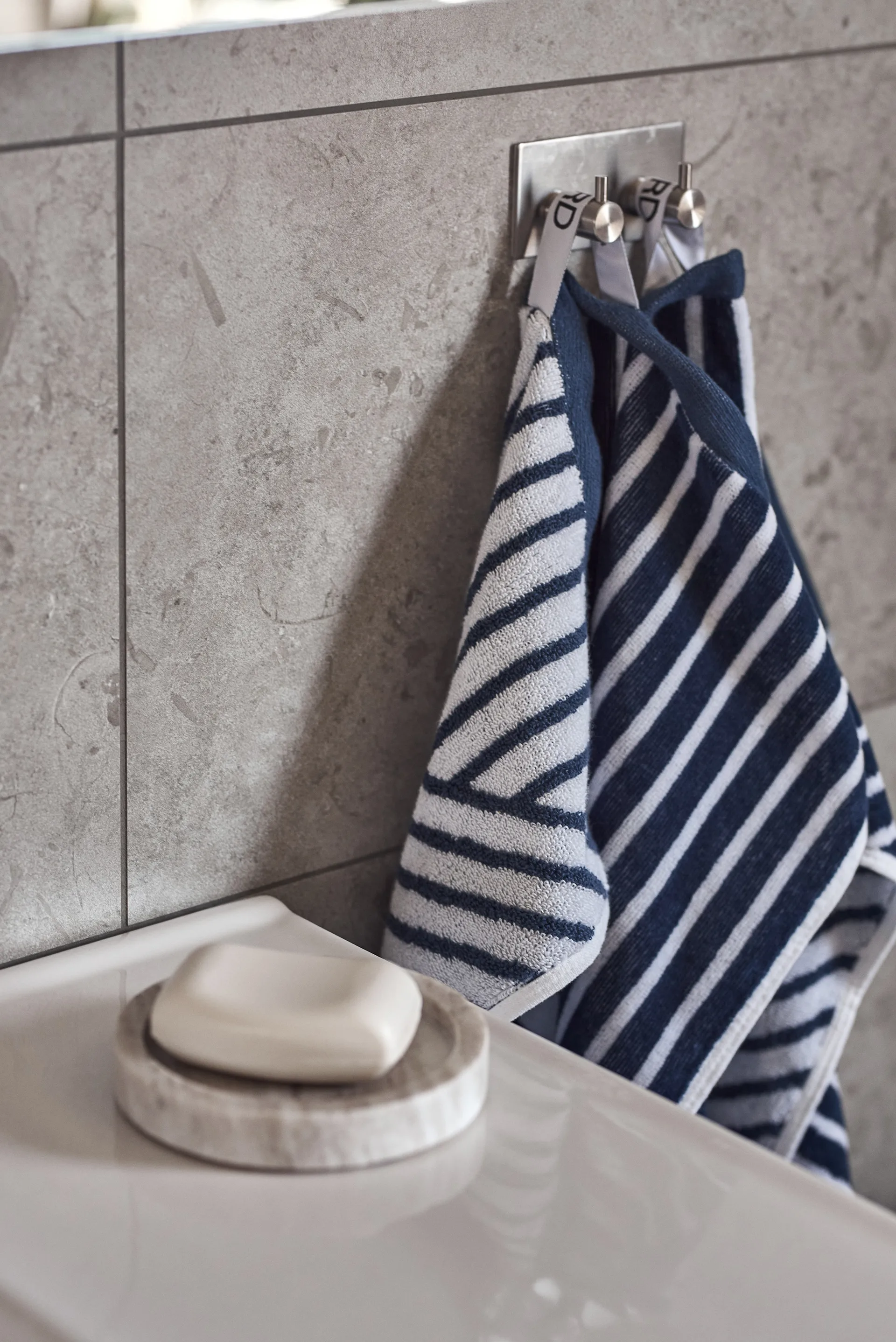 Stripes handduksset 4 delar - Blå NJRD