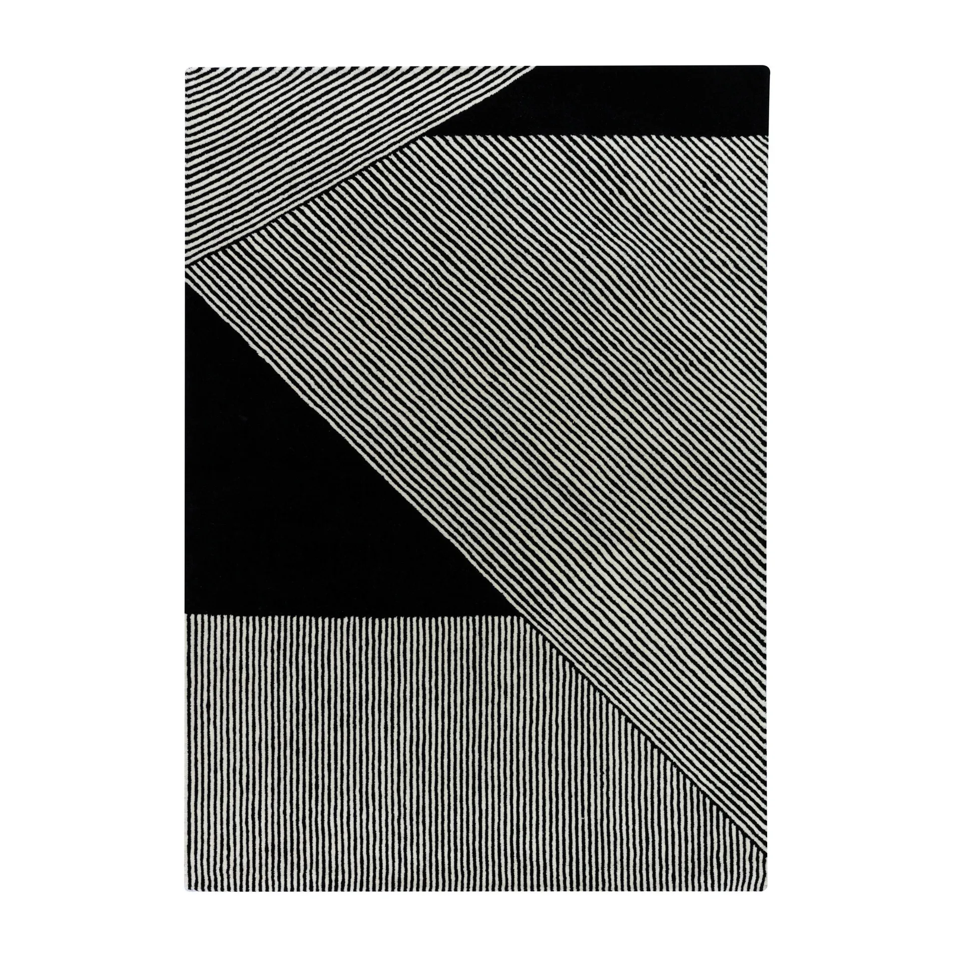 Stripes ullmatta svart, 170x240 cm NJRD