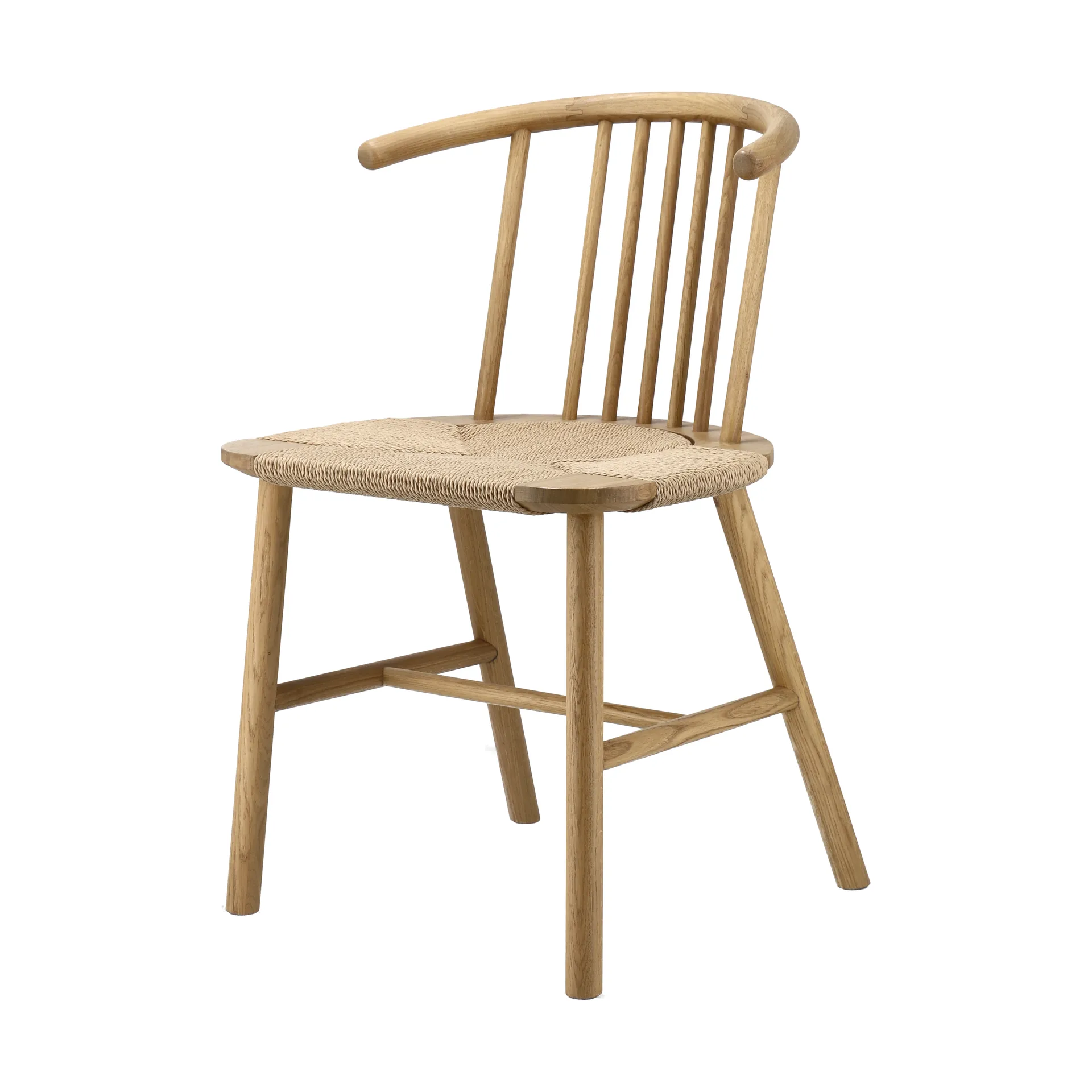 VIOR matstol flätad sits, Lackerad ek-natur, 2-pack NJRD