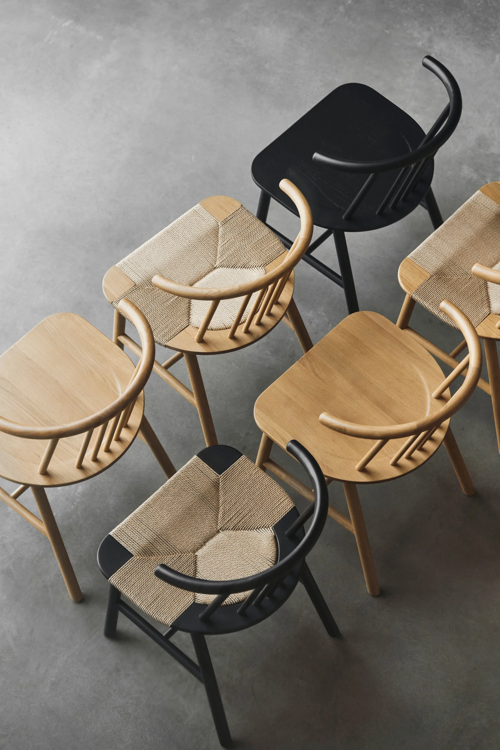 VIOR matstol flätad sits, Lackerad ek-natur, 6-pack NJRD